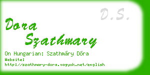 dora szathmary business card