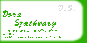 dora szathmary business card